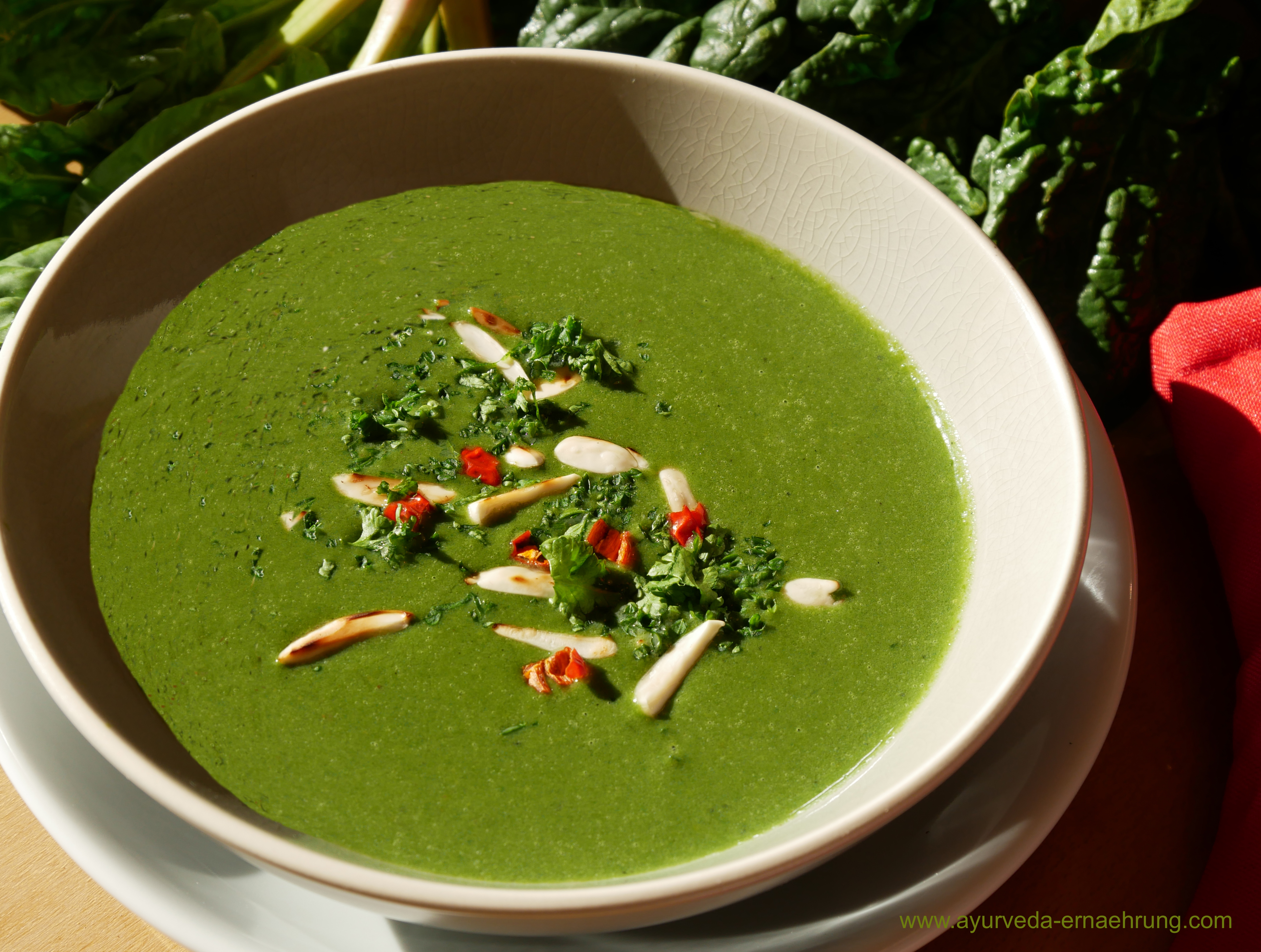 Spinat-Creme-Suppe nach ayurvedischer Art